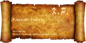 Kaszab Petra névjegykártya